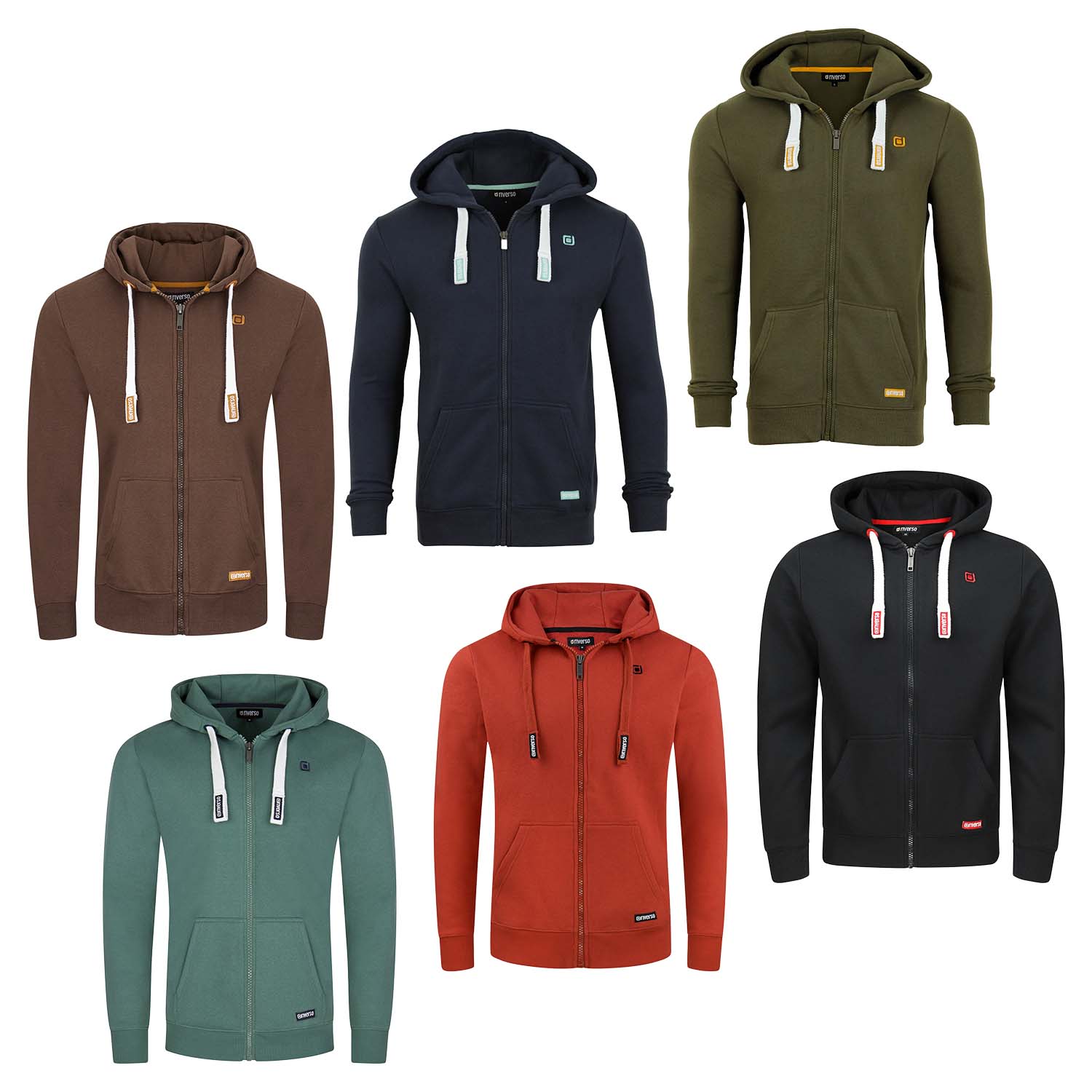 riverso RIVNoah Sweatjack voor heren, met capuchon, ritssluiting, regular fit, hoody, bruin, rood, blauw, zwart, groen, grijs, beige, S, M, L, XL, XXL, 3XL, 4XL, 5XL, Rusty Oker Rood (15400), XXL riverso RIVNoah Sweatjack voor heren, met capuchon, ritssluiting, regular fit, hoody, bruin, rood, blauw, zwart, groen, grijs, beige, S, M, L, XL, XXL, 3XL, 4XL, 5XL, Rusty Oker Rood (15400), XXL