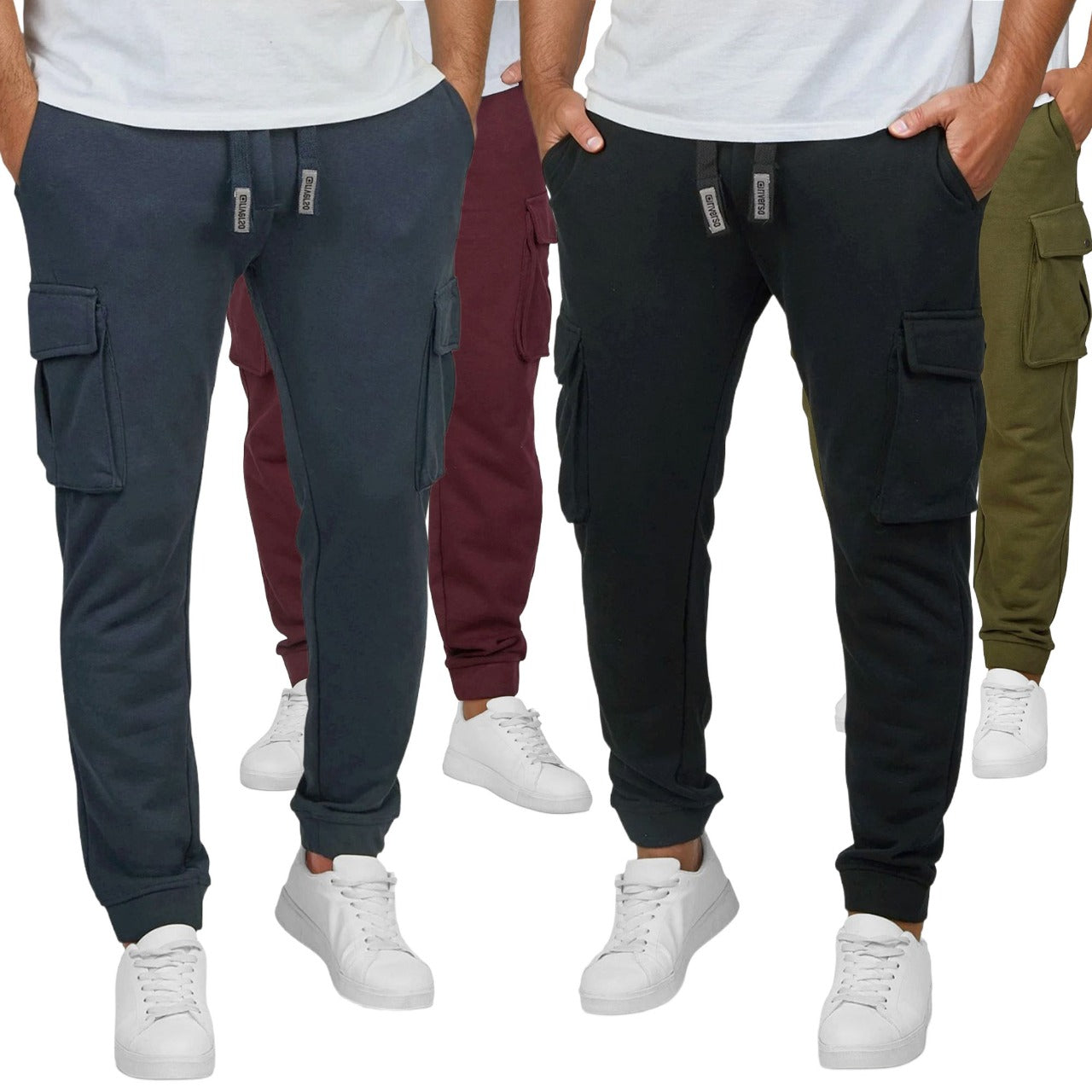 riverso RIVLoris Cargo joggingbroek voor heren, katoen, lang, regular fit, cargobroek, sportbroek, trainingsbroek, vrijetijdsbroek, zakken, rood, blauw, zwart, groen, S, M, L, XL, XXL, 3XL, 4XL, 5XL riverso RIVLoris Cargo joggingbroek voor heren, katoen, lang, regular fit, cargobroek, sportbroek, trainingsbroek, vrijetijdsbroek, zakken, rood, blauw, zwart, groen, S, M, L, XL, XXL, 3XL, 4XL, 5XL