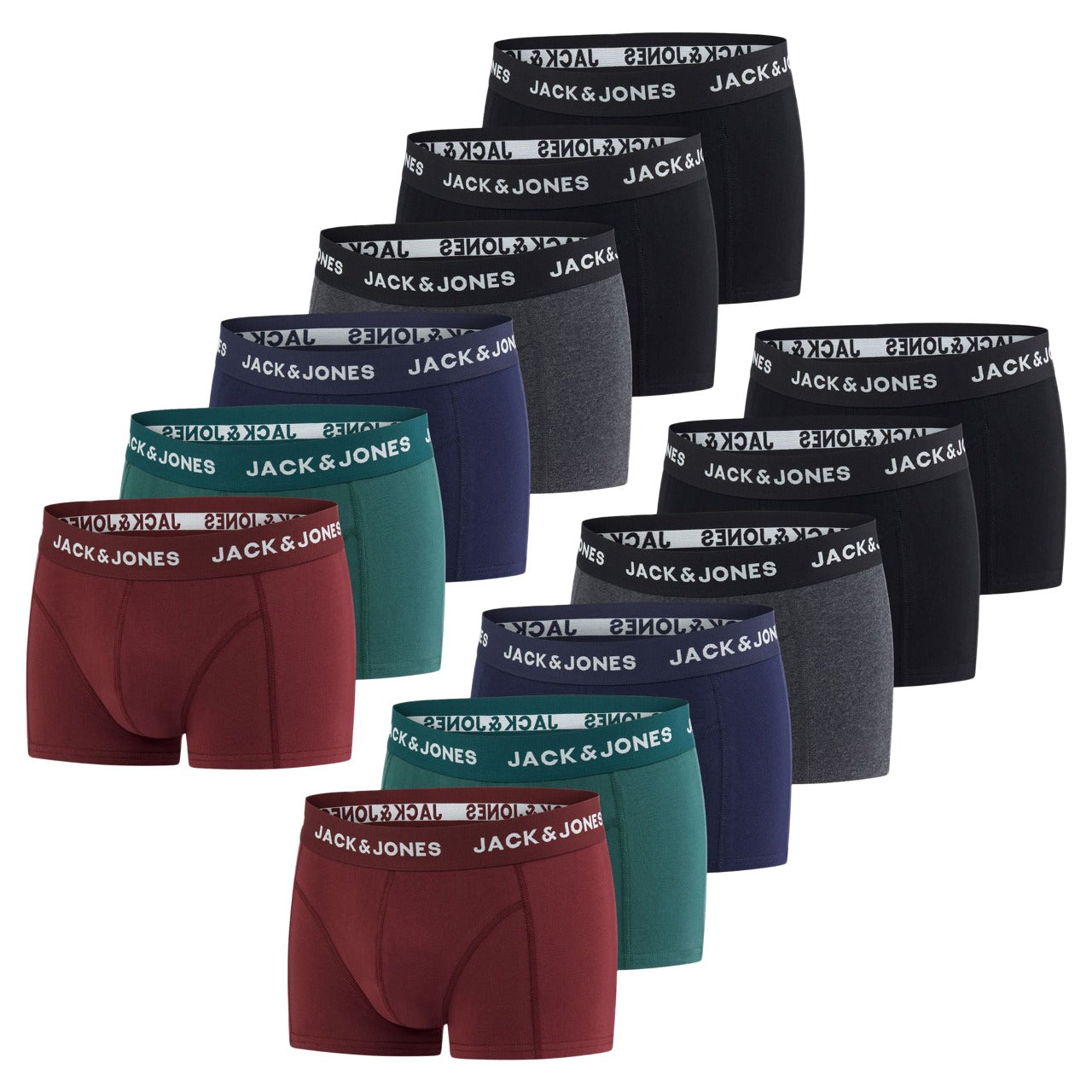 Jack & Jones JACSOLID THOM TRUNKS 12 PACK - Onderbroeken - navy/black Jack & Jones JACSOLID THOM TRUNKS 12 PACK - Onderbroeken - navy/black