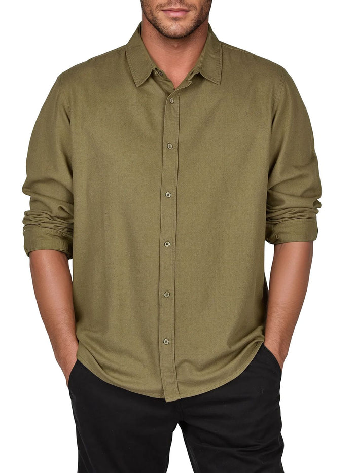 riverso Leinenhemd Herren Langarm Regular Fit RIVFabrizio