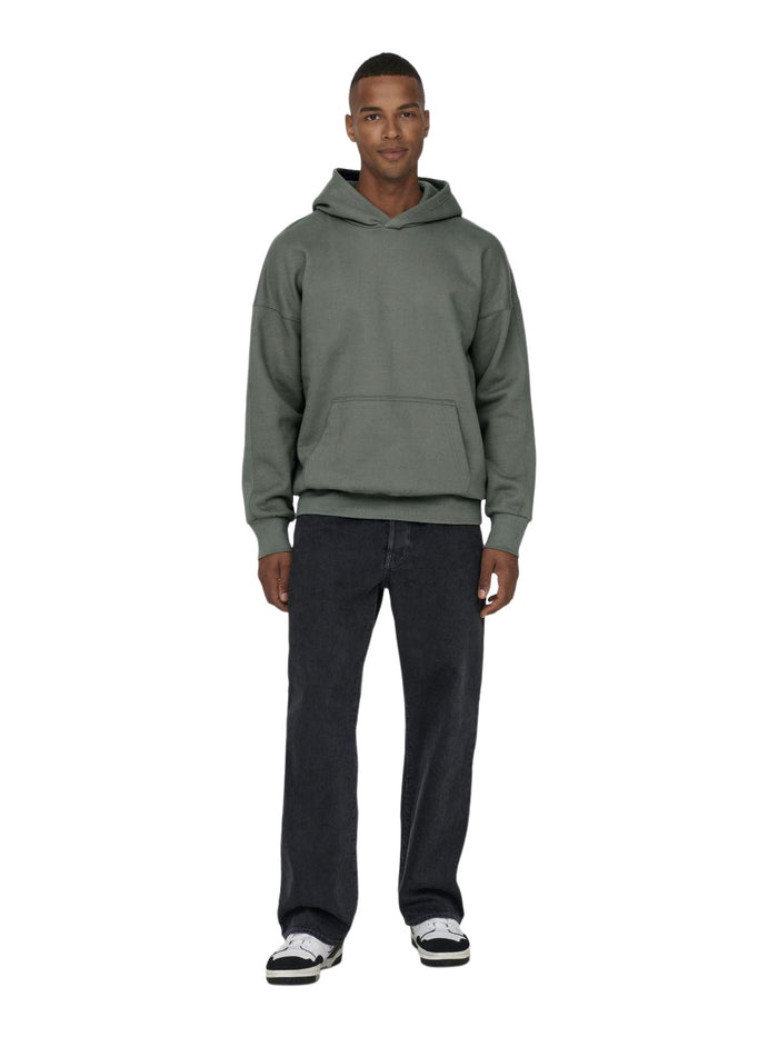 Only & Sons Herren Jeans ONSFADE LOOSE - Mid Waist - Relaxed Fit - Schwarz Blau