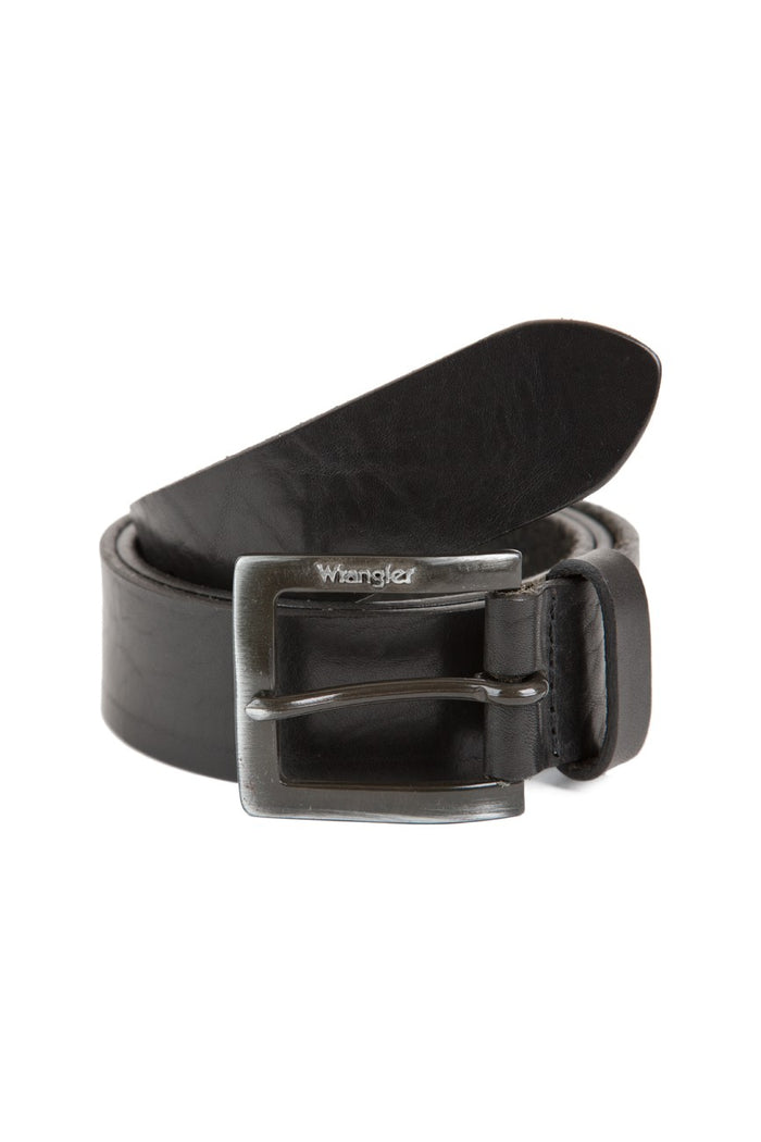 Wrangler Leder Gürtel Kabelbuckle - Schwarz