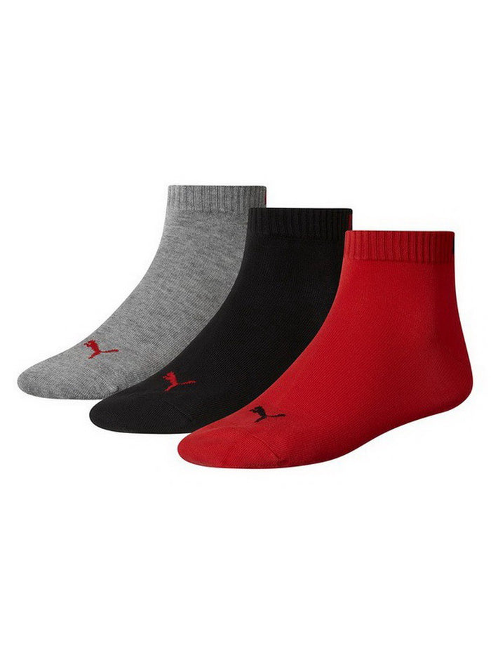 Puma Unisex Herren Damen Quarter Socken PLAIN - 3er Pack