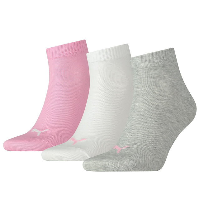 Puma Unisex Herren Damen Quarter Socken PLAIN - 3er Pack