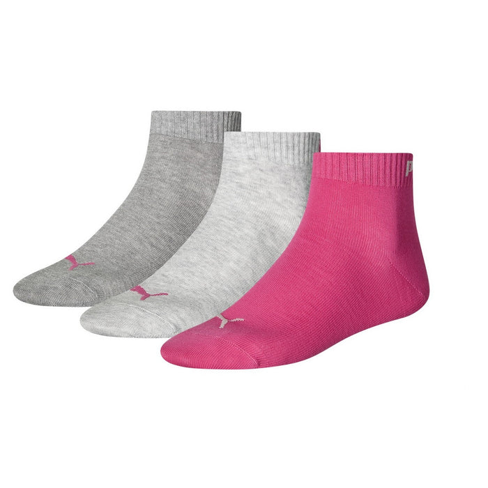 Puma Unisex Herren Damen Quarter Socken PLAIN - 3er Pack