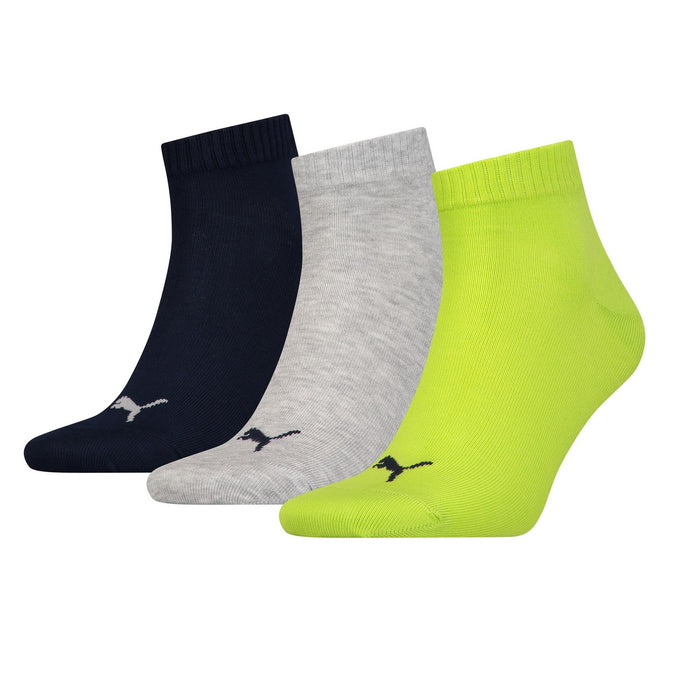 Puma Unisex Herren Damen Quarter Socken PLAIN - 3er Pack