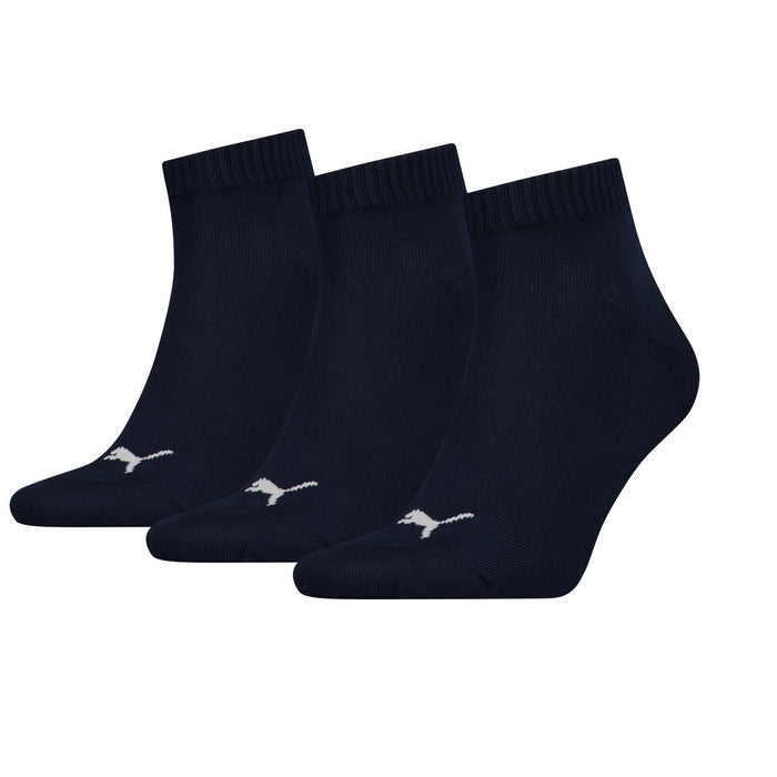 Puma Unisex Herren Damen Quarter Socken PLAIN - 3er Pack