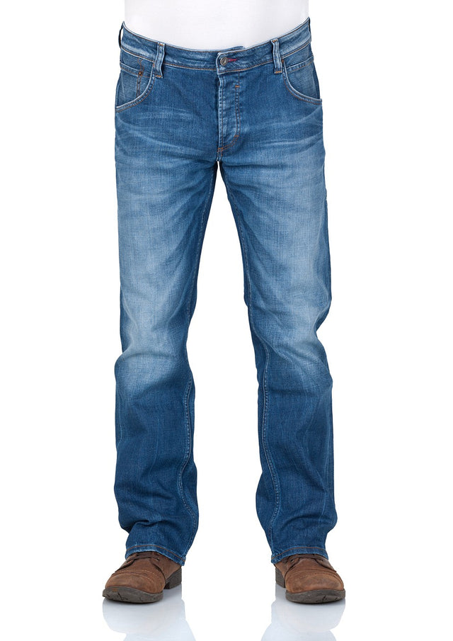 Mustang Herren Jeans Michigan Straight  - Blau - Light Scratched Used