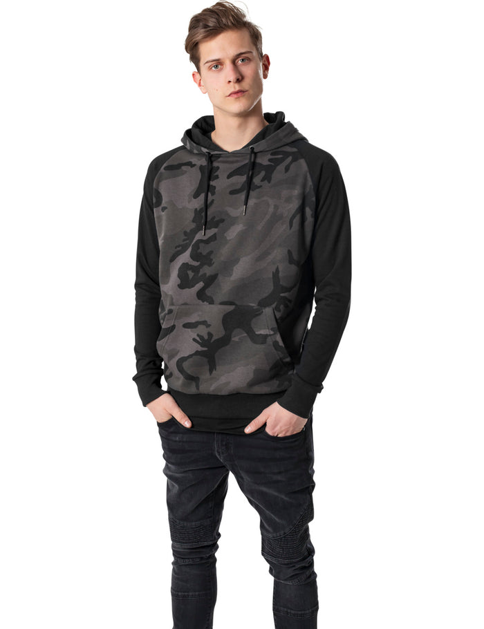 Pullover - Camo Contrast Raglan Hoody