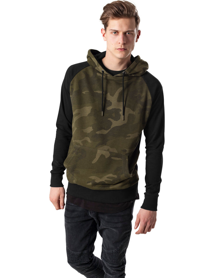 Pullover - Camo Contrast Raglan Hoody