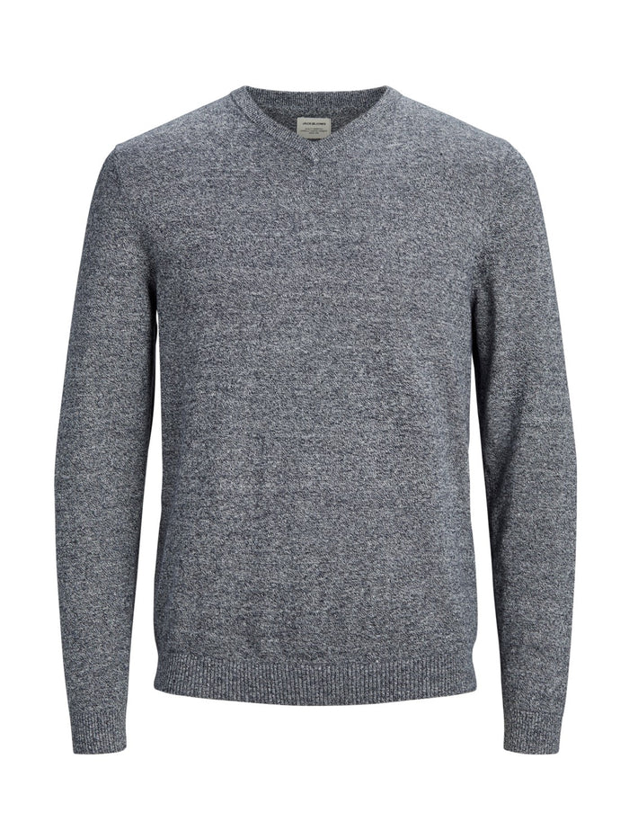 Jack & Jones Herren V-Ausschnitt  Pullover JJEBASIC KNIT V-NECK