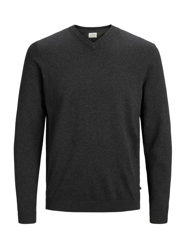 Jack & Jones Herren V-Ausschnitt  Pullover JJEBASIC KNIT V-NECK