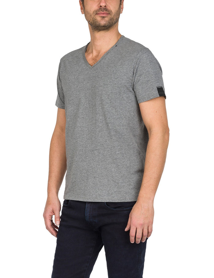 Replay Herren T-Shirt Basic Jersey V- Neck