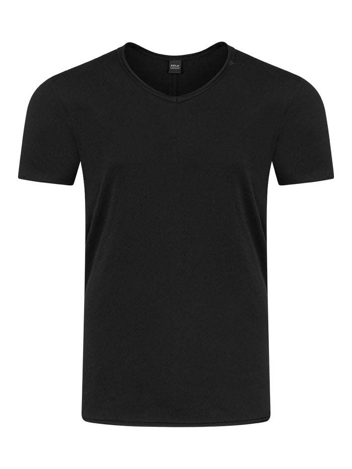 Replay Herren T-Shirt Basic Jersey V- Neck