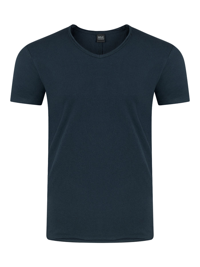 Replay Herren T-Shirt Basic Jersey V- Neck