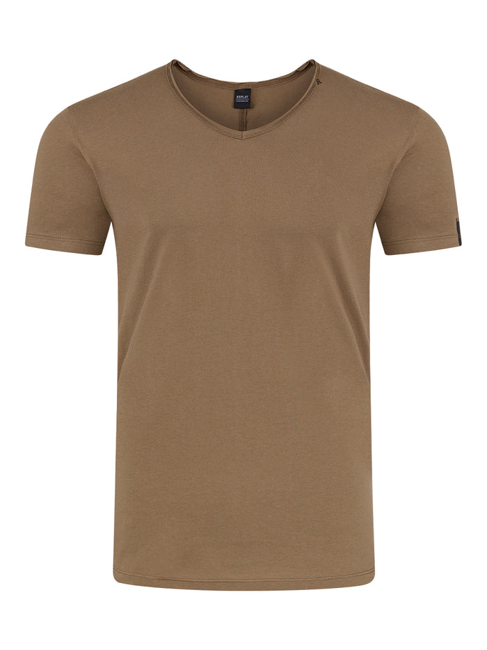 Replay Herren T-Shirt Basic Jersey V- Neck