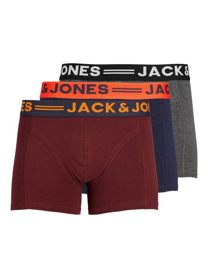 Jack & Jones Herren Boxershorts JACLICHFIELD TRUNKS - 3er Pack