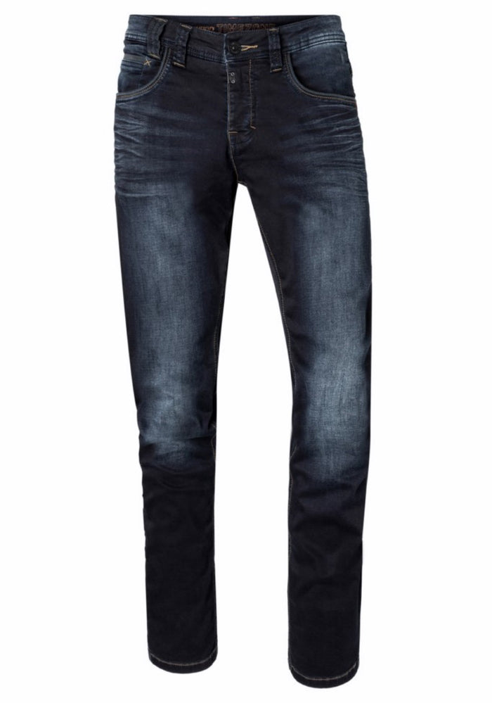 TIMEZONE Herren Jeans Regular GerritTZ -  Regular Fit - Blau - Indigo Rough Wash