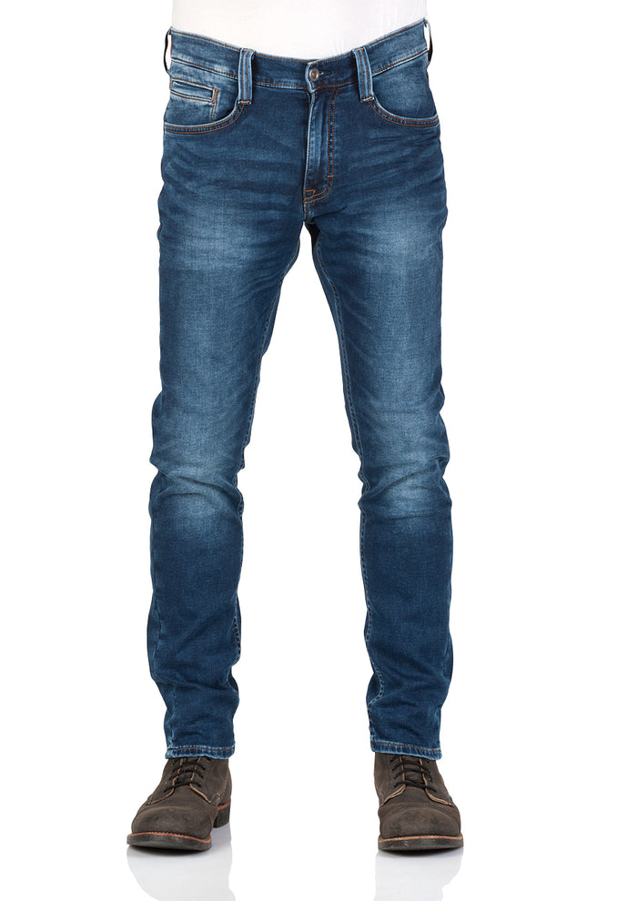 Mustang Herren Jeans Oregon - Tapered Fit - Blau -  Medium Blue