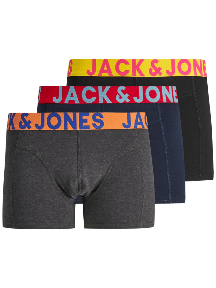 Jack & Jones Herren Boxershorts JACCRAZY SOLID TRUNKS 3er Pack
