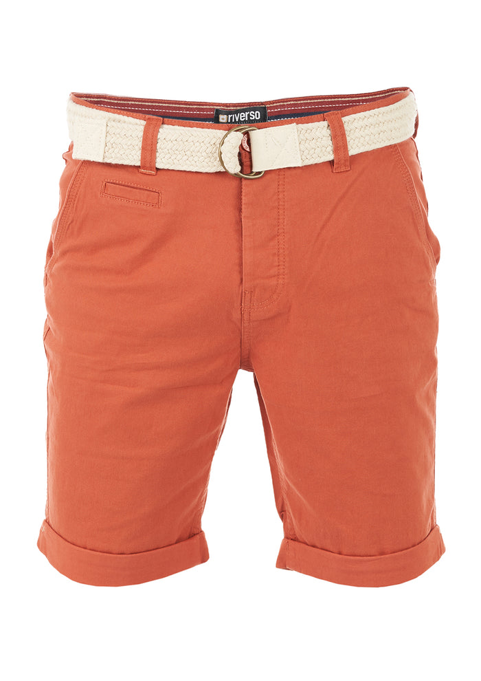 riverso Kurze Hosen Herren Sommer Chino Shorts mit Gürtel Regular Fit RIVHenry