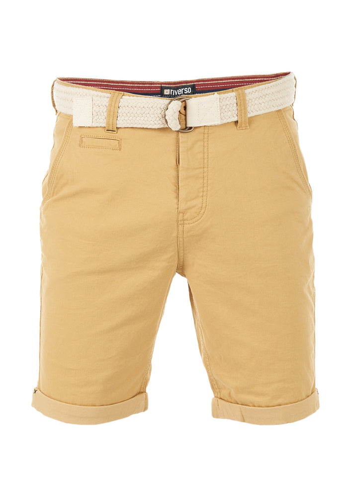 riverso Kurze Hosen Herren Sommer Chino Shorts mit Gürtel Regular Fit RIVHenry