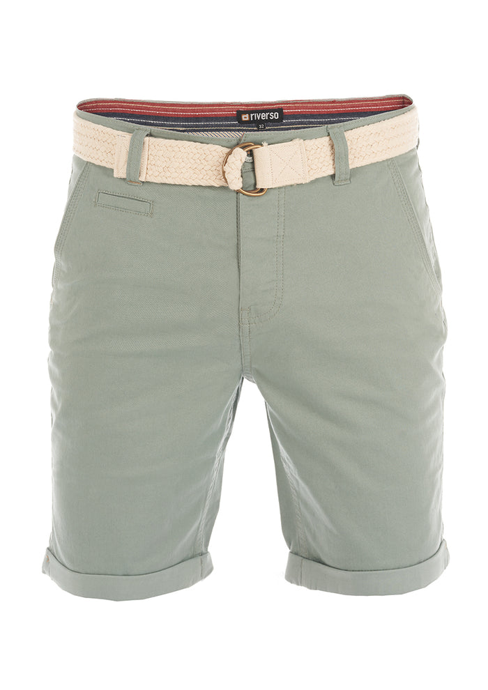 riverso Kurze Hosen Herren Sommer Chino Shorts mit Gürtel Regular Fit RIVHenry