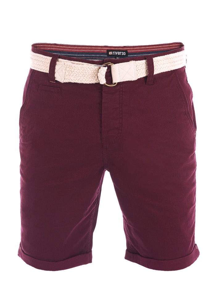 riverso Kurze Hosen Herren Sommer Chino Shorts mit Gürtel Regular Fit RIVHenry