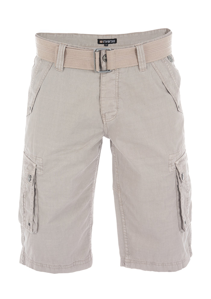 riverso Kurze Hosen Herren Cargo Shorts mit Gürtel Regular Fit RIVAnton