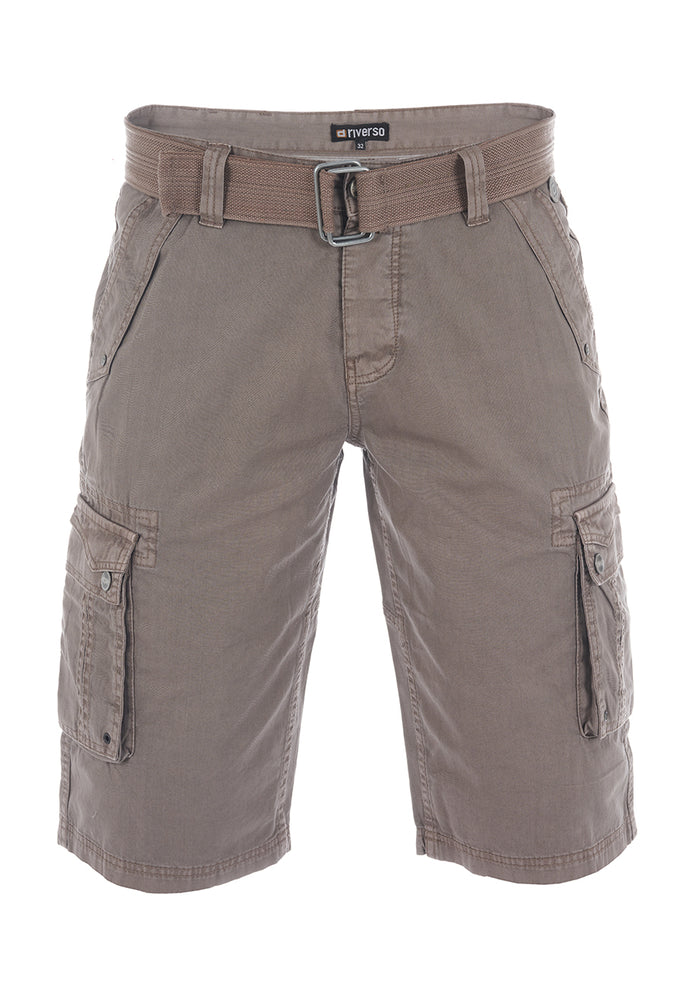 riverso Kurze Hosen Herren Cargo Shorts mit Gürtel Regular Fit RIVAnton