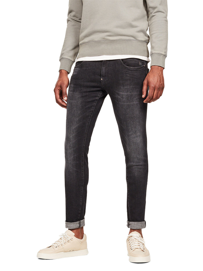 G-Star Herren Jeans Revend - Skinny Fit  - Schwarz - Medium Aged Faded