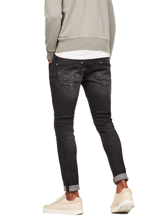 G-Star Herren Jeans Revend - Skinny Fit  - Schwarz - Medium Aged Faded