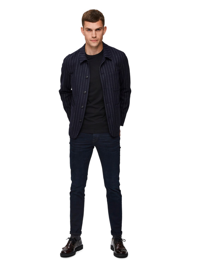 Selected Herren Jeans SLHSLIM-LEON 6155  - Slim Fit - Blau - Blue Black Denim
