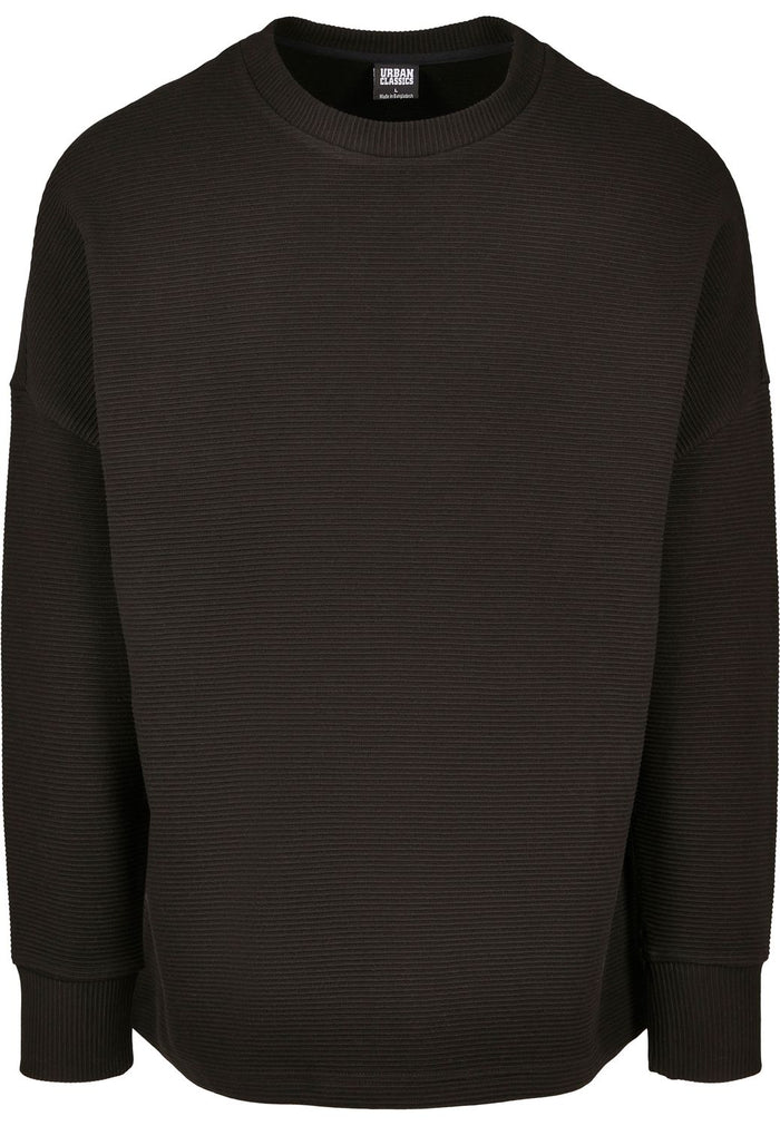 Urban Classics Herren Rundhals Pullover Cut On Sleeve Naps Interlock Crew
