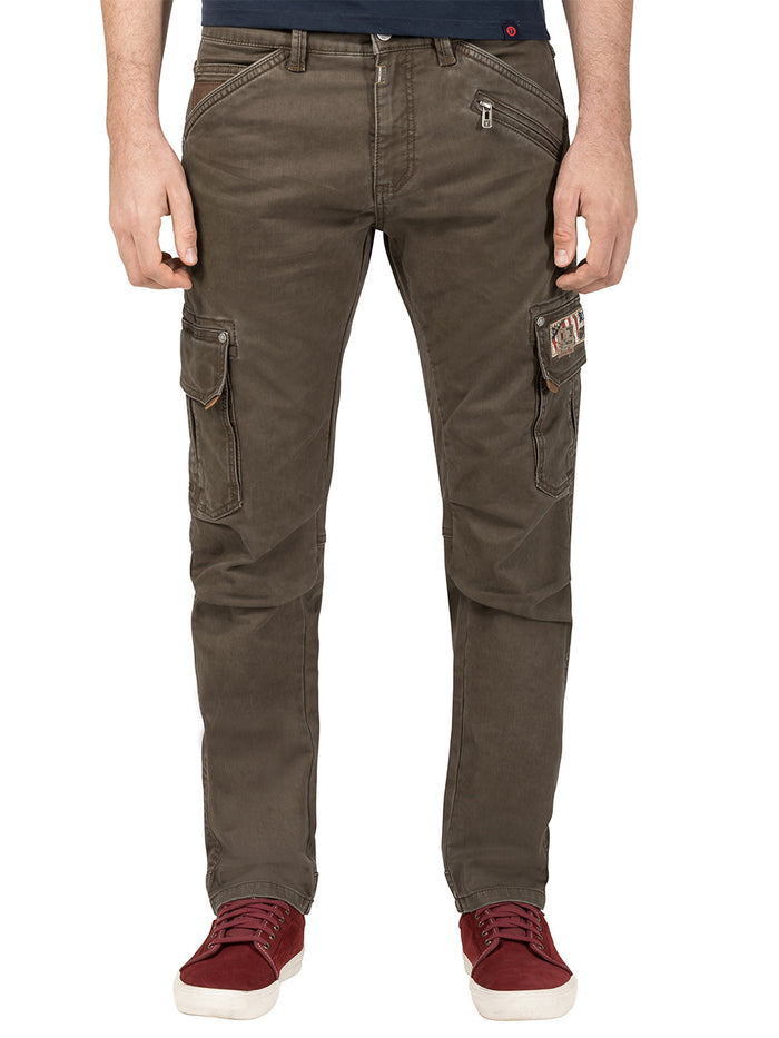 TIMEZONE Herren Cargo Hose RogerTZ - Regular Fit - Grün - Sludge Green