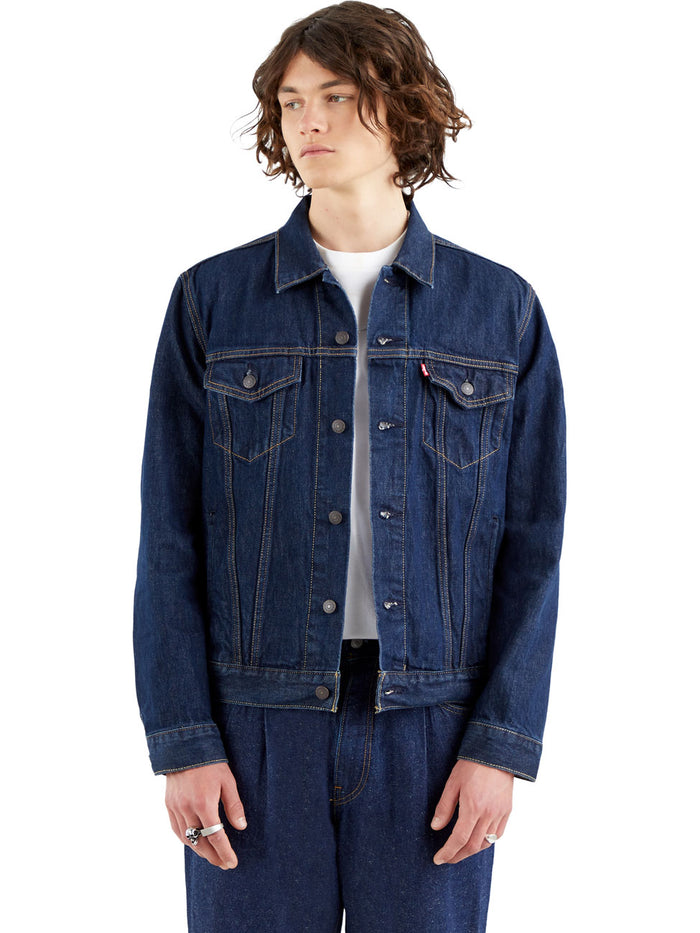 Levis® Herren Jeansjacke The Trucker Jacket - Regular Fit - Blau Schwarz