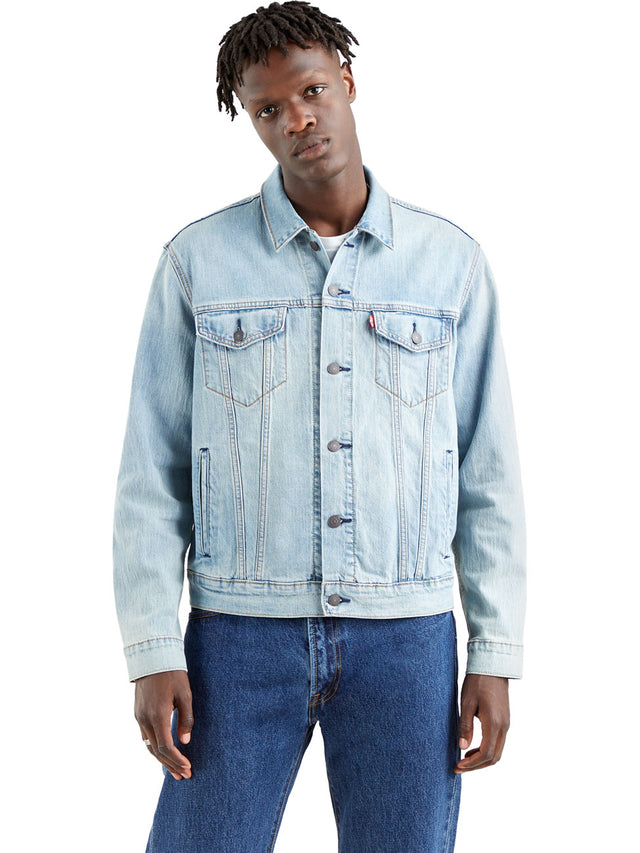 Levis® Herren Jeansjacke The Trucker Jacket - Regular Fit - Blau Schwarz