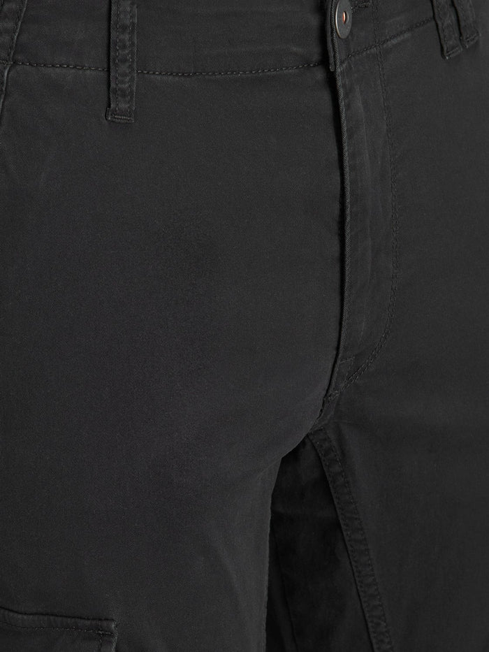 Jack & Jones Herren Cargohose JJIPAUL JJFLAKE AKM 542 -Tapered Fit - Schwarz - Black