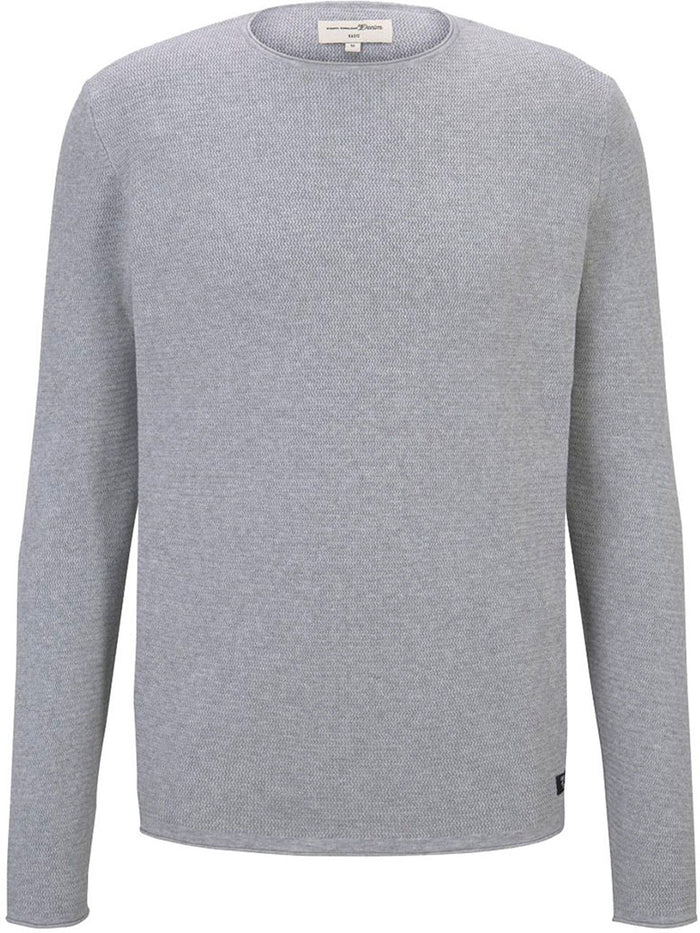Tom Tailor Denim Herren Rundhals Pullover mit Struktur - Regular Fit