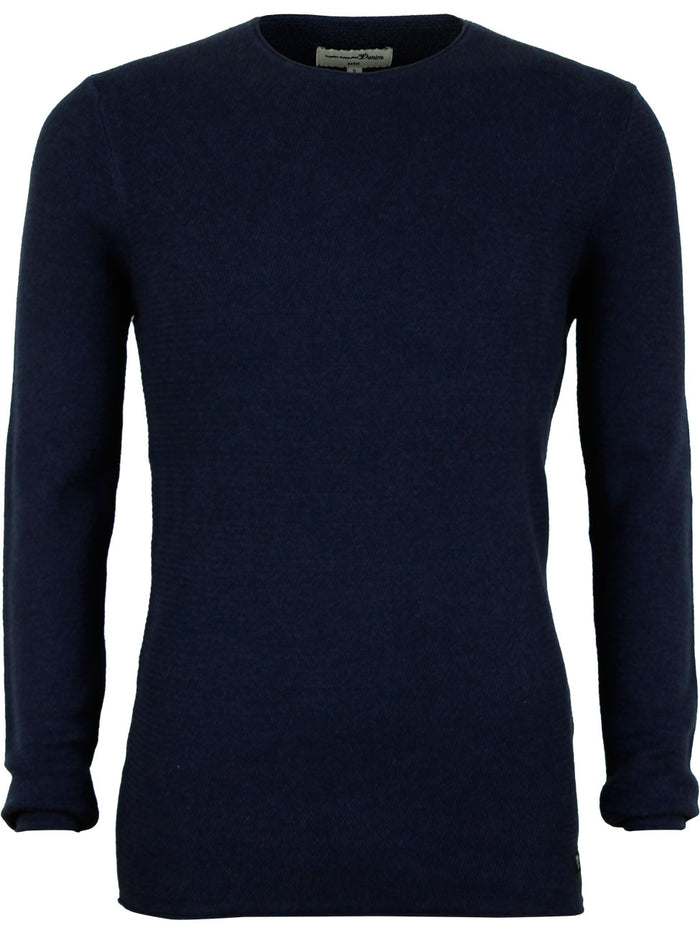 Tom Tailor Denim Herren Rundhals Pullover mit Struktur - Regular Fit