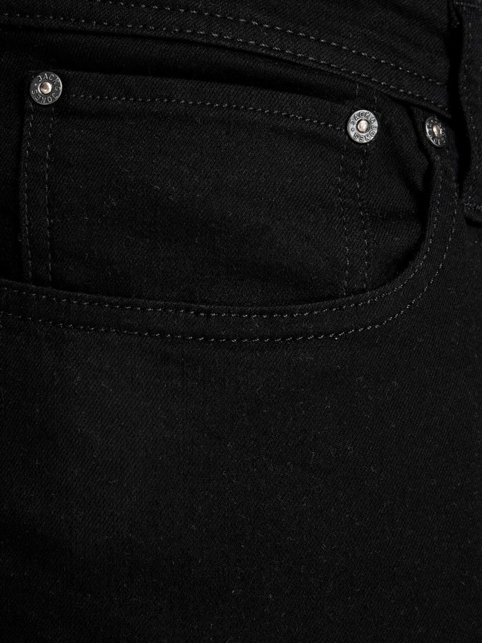 Jack & Jones Herren Jeans JJITIM JJORIGINAL AM 816 - Slim Fit - Schwarz - Black Plussize