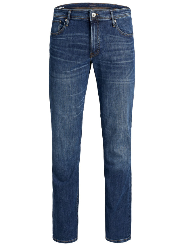 Jack & Jones Herren Jeans JJITIM JJORIGINAL AM 814 - Slim Fit - Blau - Blue Denim Plussize