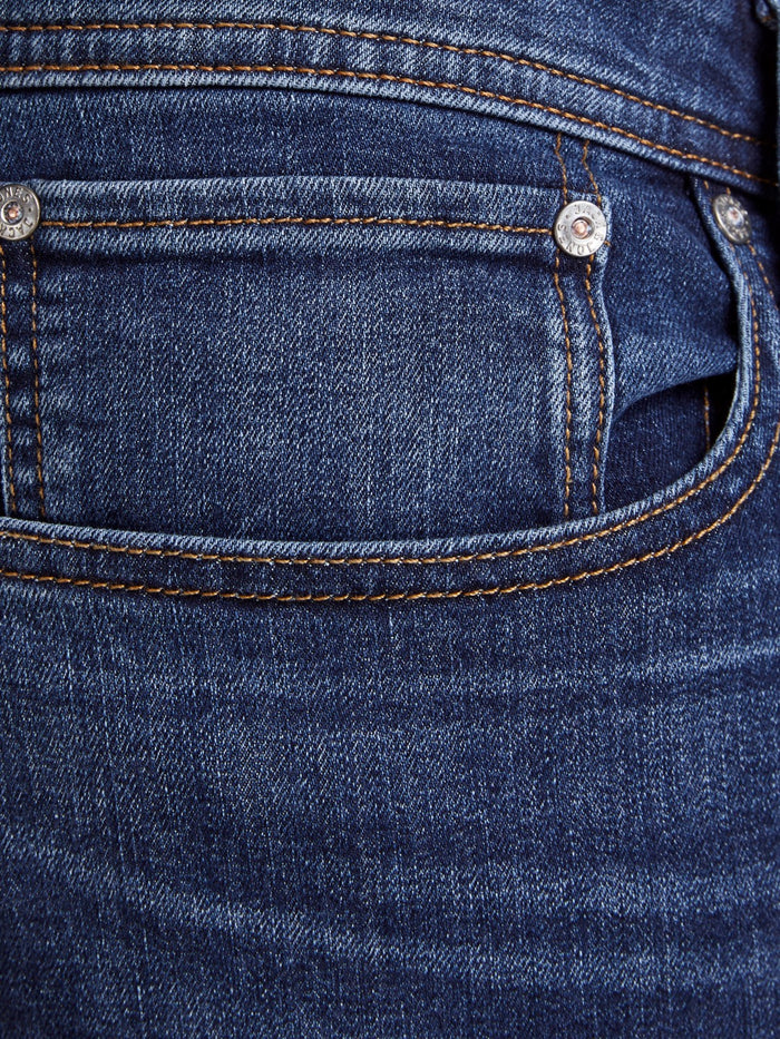 Jack & Jones Herren Jeans JJITIM JJORIGINAL AM 814 - Slim Fit - Blau - Blue Denim Plussize