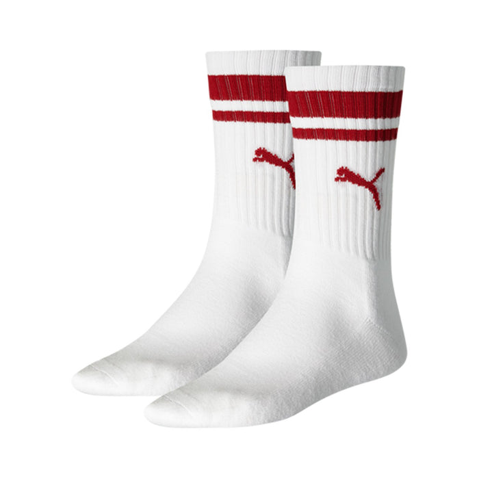 Puma Unisex Herren Damen Socken CREW HERITAGE STRIPE 2er Pack
