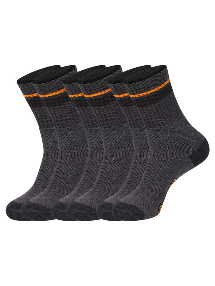 Black+Decker Unisex Herren Damen Arbeitssocken Essential Crew Black/Grey Melange 3er Pack