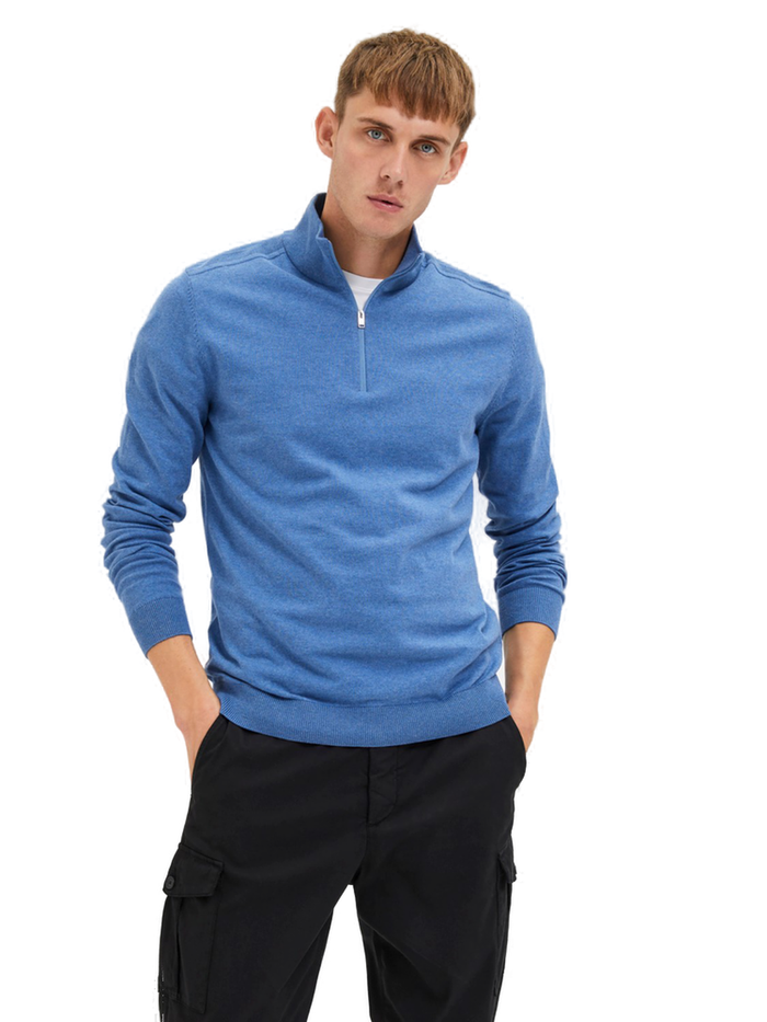 Selected Herren Pullover SLHBERG LS HALF ZIP