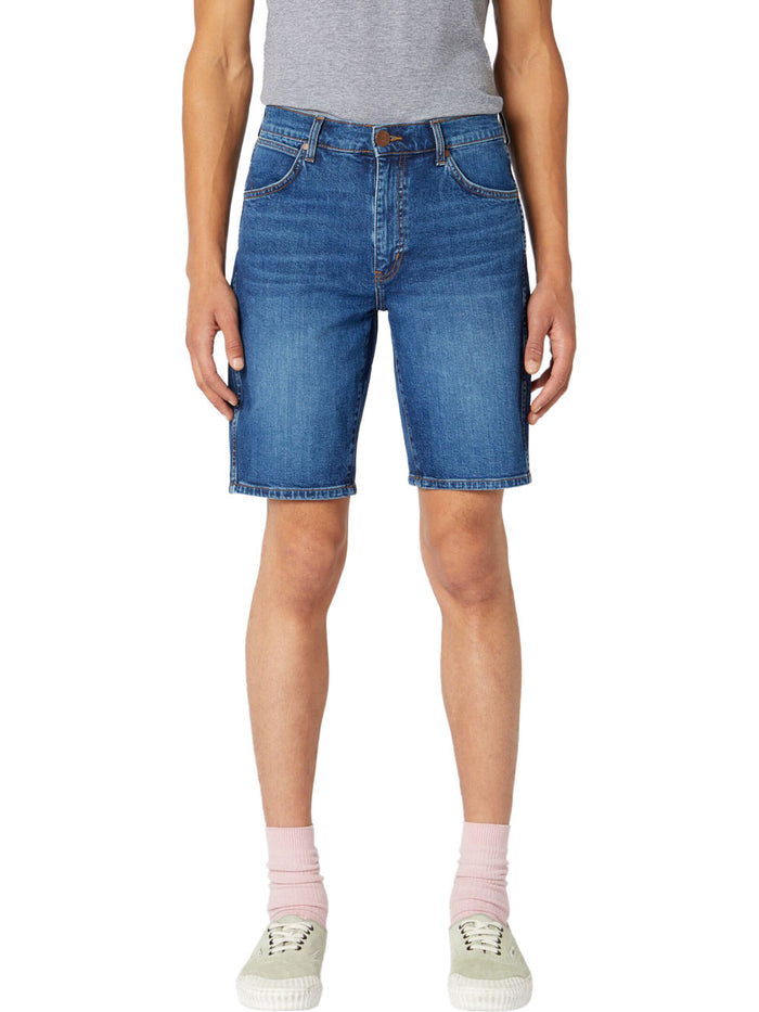 Wrangler Herren 5 Pocket Short - Blau - Game On