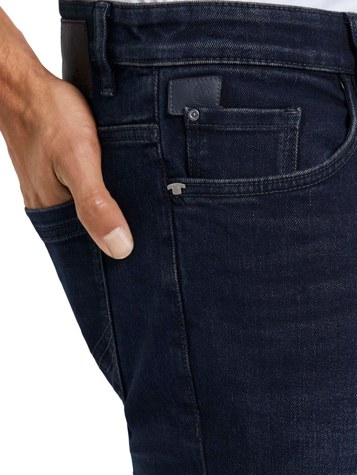 Tom Tailor Herren Jeans Josh - Slim Fit - Blau - Dark Stone Blue Black