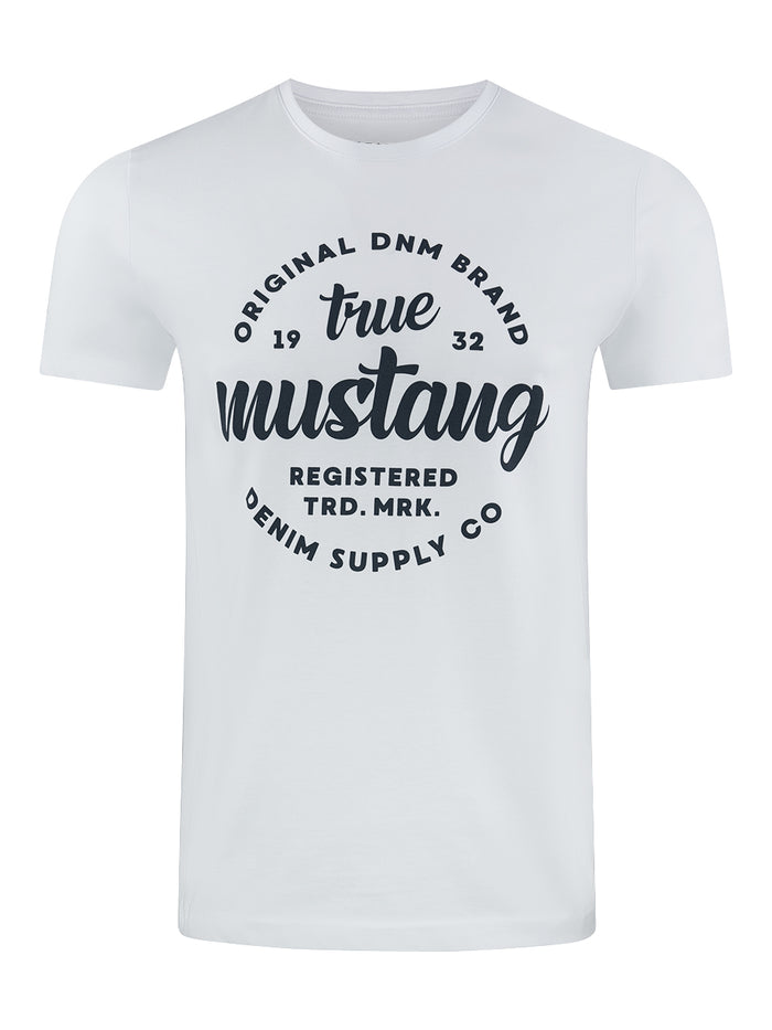 Mustang Tshirt Herren Mehrfarbig Rundhals Regular Fit S bis 6XL