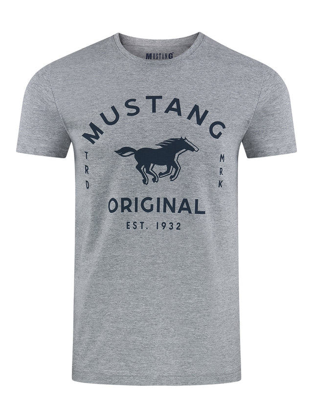 Mustang Tshirt Herren 100% Baumwolle Mehrfarbig Rundhals Regular Fit S bis 6XL